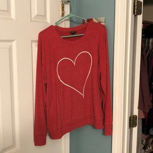 Torrid Red Heart Cozy Sweatshirt (Size 1)